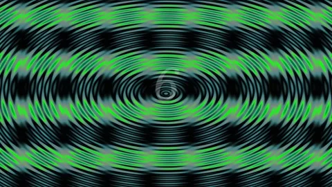 Vibrant green abstract ripple background with circular hypnotic pattern Stock Footage 342114560