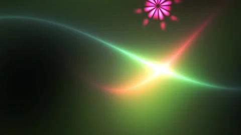 Vibrant green and red light streaks in dark background. Stock Footage 336257870