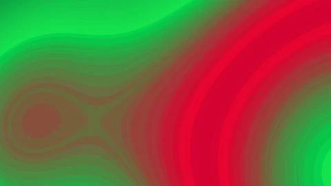 Vibrant green and red waves ripple across the frame Stock Illustration