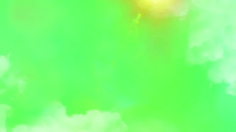 Vibrant green and white abstract background with clouds Stock Footage 337533655