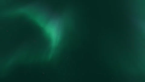 Vibrant Green Aurora Borealis Dancing in the Night Sky Stock Footage 331049621