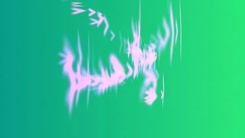 Vibrant green background with dynamic pink abstract patterns Illustrazione stock