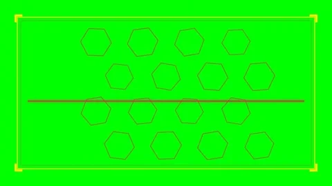 A vibrant green background featuring a structured pattern of brown hexagons Stock Footage 340267257