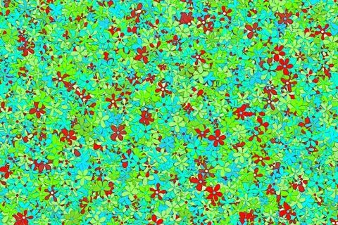 Vibrant green background a floral pattern for copy space 스톡 일러스트