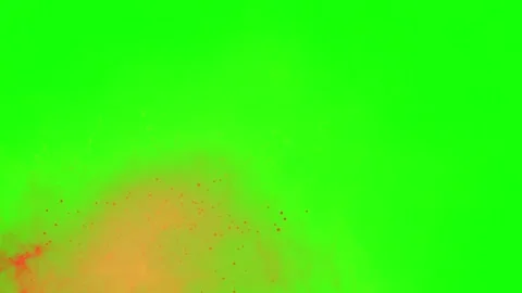 Vibrant green background with glowing orange light effects Stock Footage 337449114