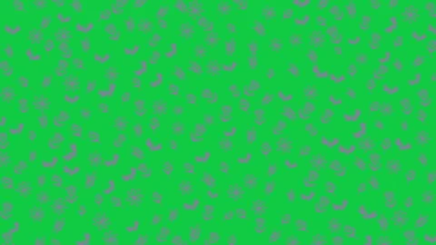 Vibrant green background with subtle scattered purple abstract shapes Stock Footage 343551836