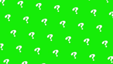 Vibrant Green Background with Whimsical Question Marks for Creative Projects Video stock 334700550