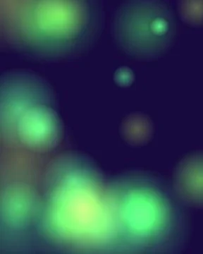 Vibrant Green Bokeh Abstract Background with Soft Glowing Light Orbs on Dar.. Stock Illustration