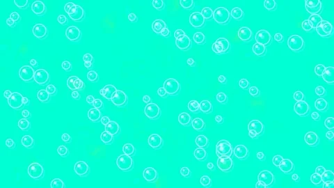 Vibrant green bokeh bubbles flowing on smooth background Stock Footage 336533036