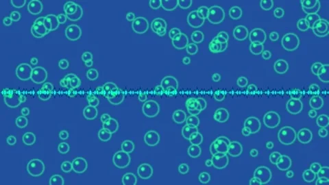 Vibrant green bubble abstract background animation on rich brown surface Stock Footage 335529881