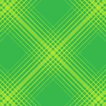 Vibrant Green Diagonal Plaid Pattern  Seamless Tartan Textile Background Stock Illustration