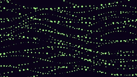 Vibrant green dots create striking contrast on dark blue background 動画素材 274172454