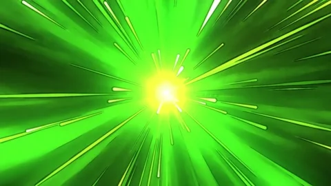 Vibrant green explosion bursts outward with dynamic speed lines 動画素材 342946891