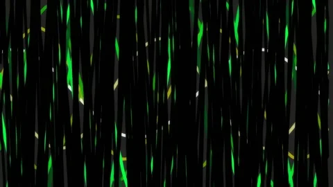 Vibrant green falling leaves and tropical foliage animation loop on black b.. Stock Footage 342207915