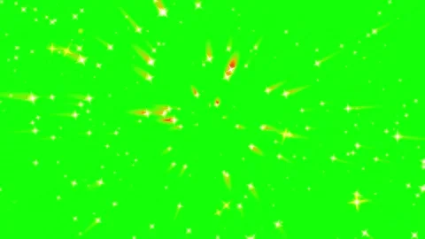 Vibrant green fireworks exploding with golden sparks against dark night sky Video stock 341907416