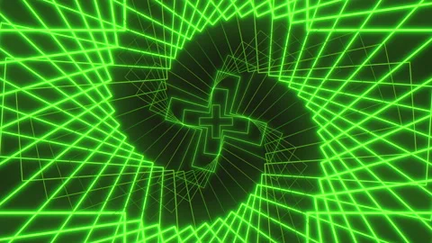 Vibrant green geometric pattern - ideal for backgrounds and designs Video stock 270410992