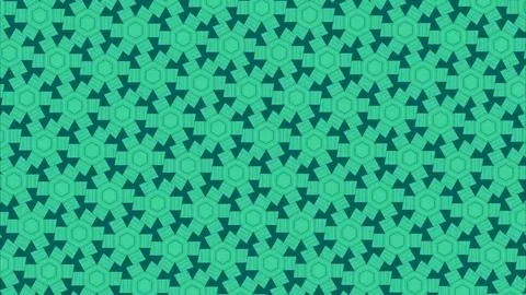 Vibrant green geometric pattern with intricate star shapes. Modern abstract Stock Illustration