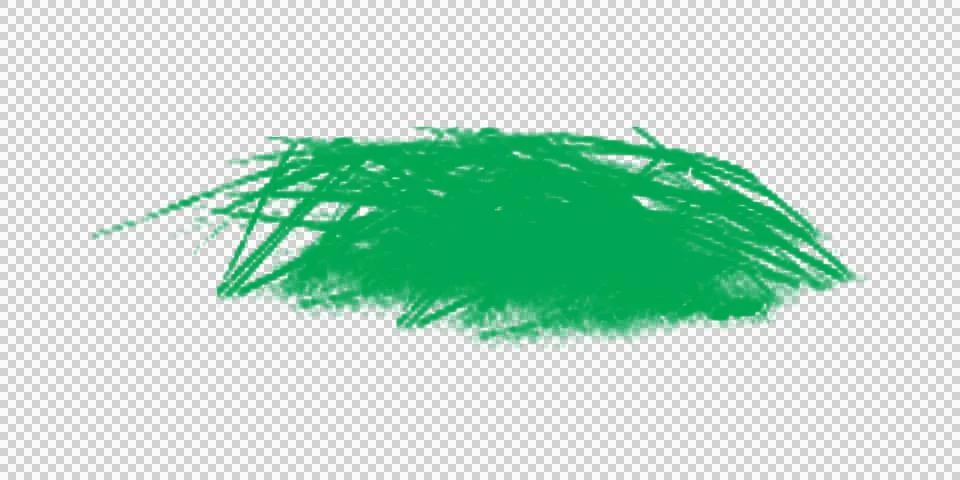 Vibrant green grass patch isolated on transparent background Stock Illustration