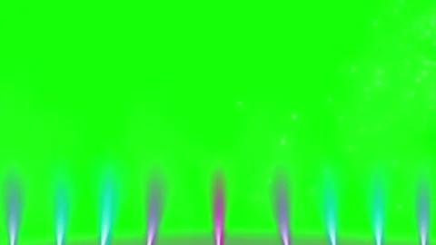 Vibrant green laser light show with bright beams and glowing particles for 库存影片 342897016