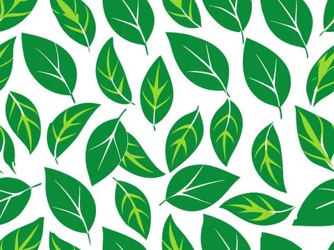 Vibrant Green Leaves Background Vector Art for Nature Projects Stock Illustration