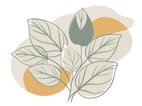 Vibrant Green Leaves Background Vector Art for Nature Projects Illustrazione stock