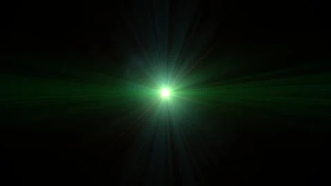 Vibrant green light pulses deep black background Stock Illustration