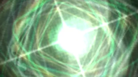 Vibrant Green Light Trails and Swirling Abstract Background in Motion Video stock 337227202