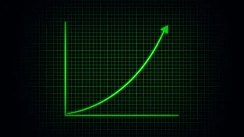 Vibrant green line graph trending upward, symbolizing data growth, analytic.. Stock Footage 321451485