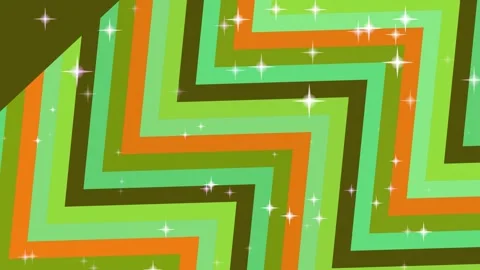 Vibrant Green Orange Chevron Pattern Background. Stock-Footage 329929767