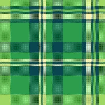A vibrant green plaid pattern, digitally rendered for a modern yet timeless f Stock Illustration