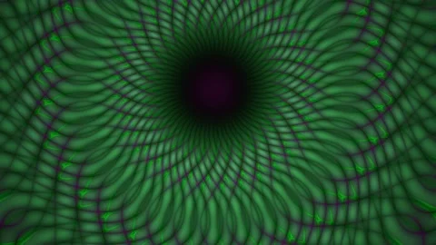 Vibrant green psychedelic spiral patterns. Stock Footage 340042066