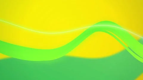 Vibrant green ribbon waves flow in a seamless loop Stock Footage 342519572