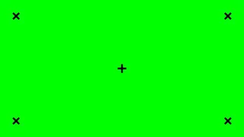Vibrant green screen background with clear black tracking markers, ready fo.. Stock Illustration