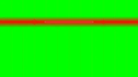 A vibrant green screen background with a thin red horizontal gradient base Stock Footage 340903711