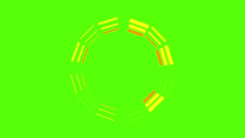 Vibrant green screen with dynamic yellow and orange graphic elements Stock Footage 330286588