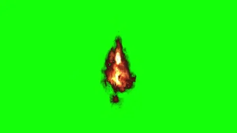 Vibrant green screen fire and flame effects for video editing and compositing Stock Footage 339485638