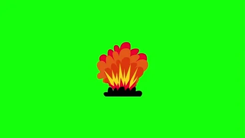 Vibrant green screen fire effect with glowing orange and red flames isolated Stock Footage 339567134