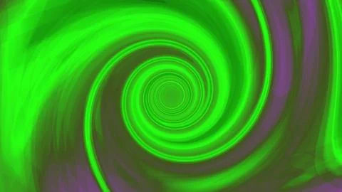 Vibrant Green Spiral Light Pattern with Neon Effect and Abstract Design イラスト素材