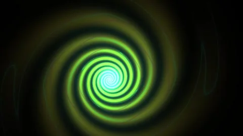 Vibrant green spiral optical illusion pattern. Stock Footage 340042096