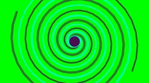 Vibrant green spiral pattern with a dark center point on a lime background Stock Footage 341839337
