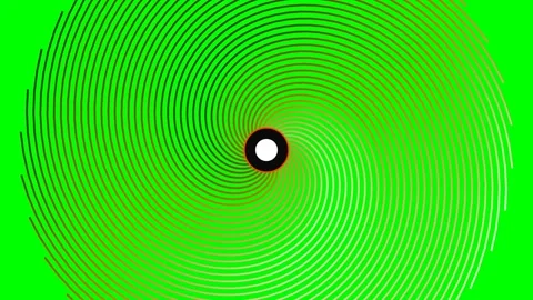 Vibrant green spiral pattern radiating from a central white circular point Stock Footage 341839192