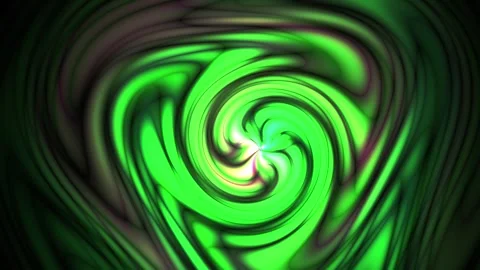 Vibrant green swirling patterns with pink accents on black background. Stock Footage 336709533