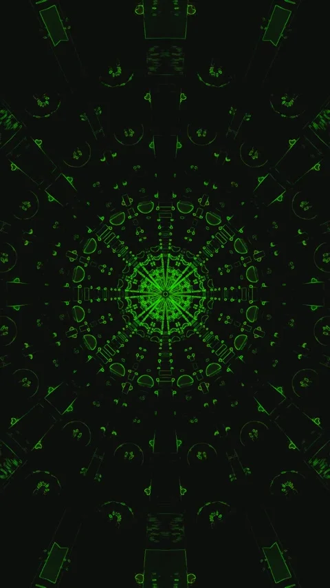 Vibrant green tunnel loop creating immersive visual experience for screensa.. Stock Footage 321572546