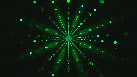 Vibrant green tunnel video loop displays mesmerizing light patterns for imm.. Stock Footage 318792775