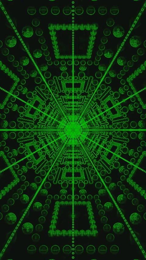 Vibrant green tunnel video loop creating a dynamic visual experience suitab.. Stock Footage 321569188