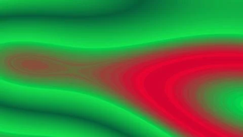 Vibrant green waves ripple toward bold red swirls Stock Illustration