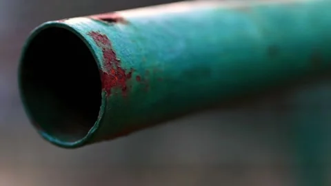 Vibrant Green Welded Pipe on Rustic Vine Arch - 4k Stock Footage 266740603