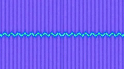 Vibrant green zigzag line pattern over solid blue background for abstract g.. Stock Footage 339495020