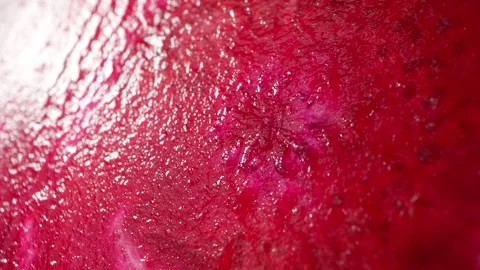 A vibrant half beetroot with intricate details Stock Footage 244801296