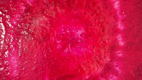 A vibrant half beetroot with intricate details Stock Footage 244801439
